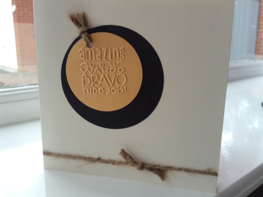 Congratulations or new job card