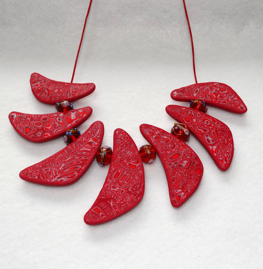 Ruby Curved Necklace