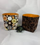Clocks fabric basket, Steampunk storage bin, 2 options, Handmade - Image 1