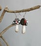 Half-Round Spotty Space Mushroom Earrings II - Image 5