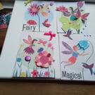 Set of 4 fairy themed card toppers. Ref 257