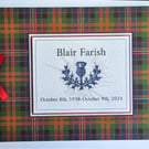 Scottish Cameron of Errach modern tartan wedding guest book, gift