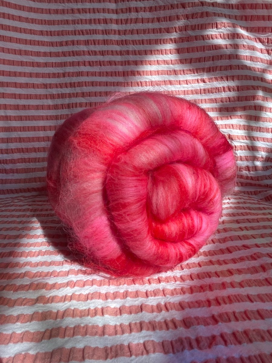 Wool Art Batt - "Valentine Be Mine"