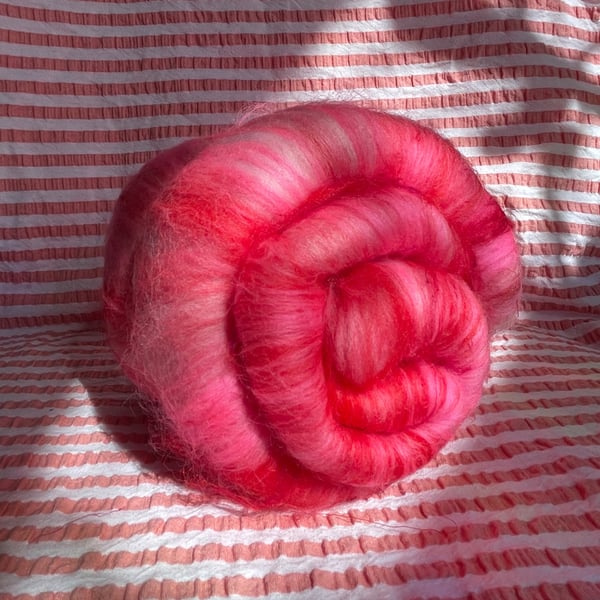 Wool Art Batt - "Valentine Be Mine"