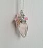 Pink 925 Silver & Rose Quartz Necklace Pendant Gift Crystal Jewellery Jewelry - Image 9