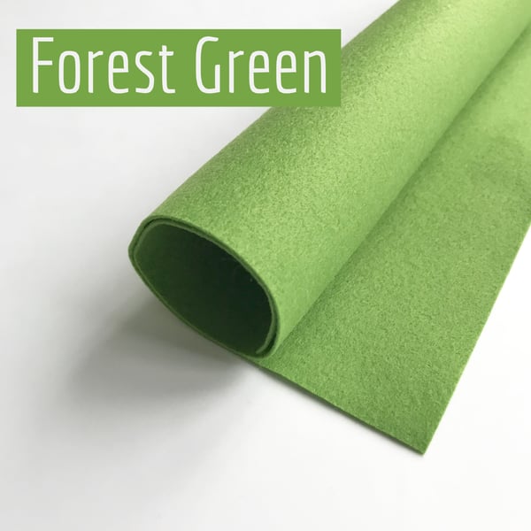 FOREST Green Felt - SMALL - 22x22cm Polyester Felt Sheet