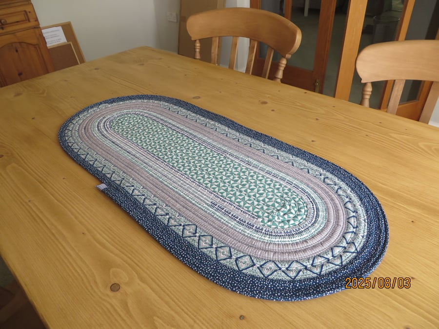 Handmade Jelly Roll Table Runner – With Farmhouse Charm. 86cmx38cm