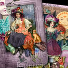 Broomhilda and the Baroque Witch vintage altered art