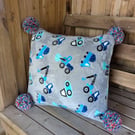 Tractor fleece cushion