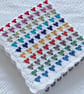 Rainbow Hearts Crocheted Baby Blanket - Image 4