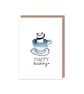 Panda in a Teacup Birthday Card