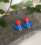 Superwoman polymer clay earrings style 1 - Image 5