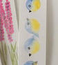Original Hand Painted Blue Bird Bookmark - Image 1