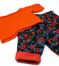 Organic Cotton Baby Jumper & Floral Babycord Pants  3 - 6 months - Image 1