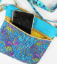 Peacock Blue Adjustable Crossbody Bag - Image 3