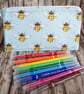 Bumble Bee Zipper Pouch - Multi Use Zipped Organiser - Image 2