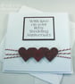 Handmade Ruby Wedding Anniversary card, 40th wedding anniversary - Image 4