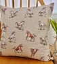 Feature Cushion: Horses design 17" (43cm), Handmade Throw Pillow - Image 5