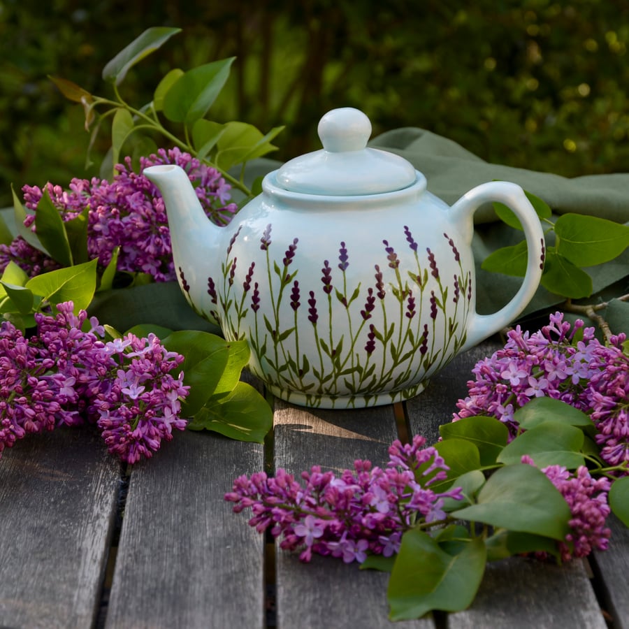 Lavender Teapot - Folksy