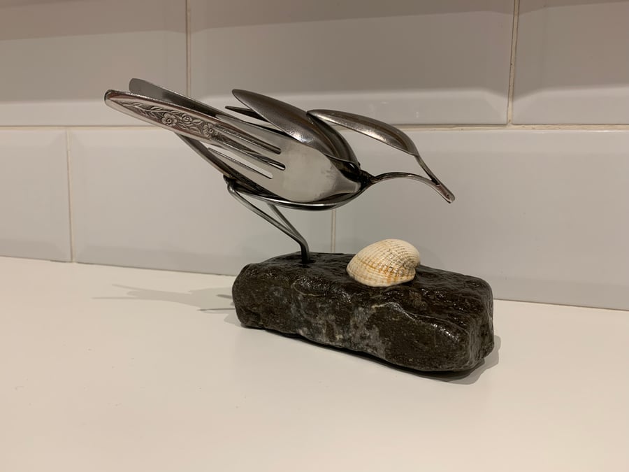 Stainless steel cutlery bird