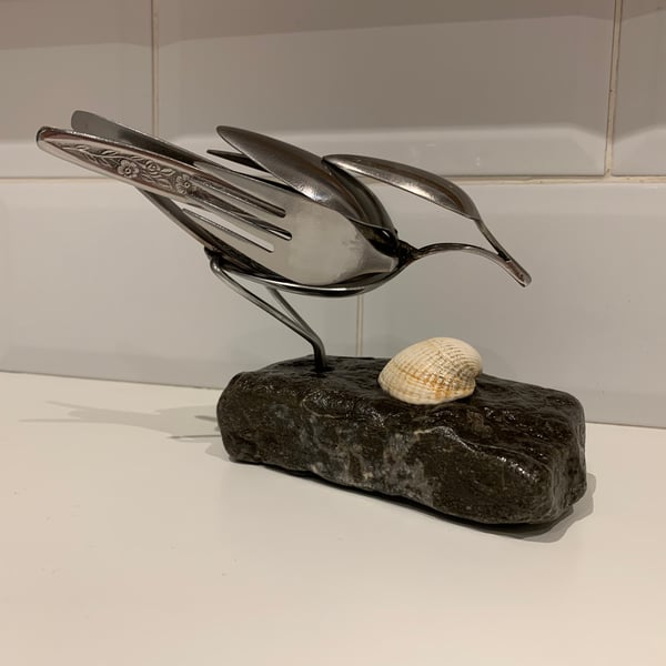 Stainless steel cutlery bird