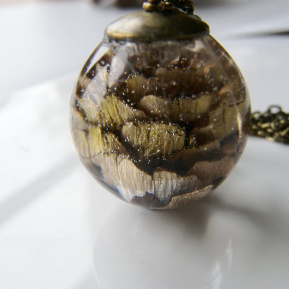 Real Pine Cone Necklace, Autumn Pendant