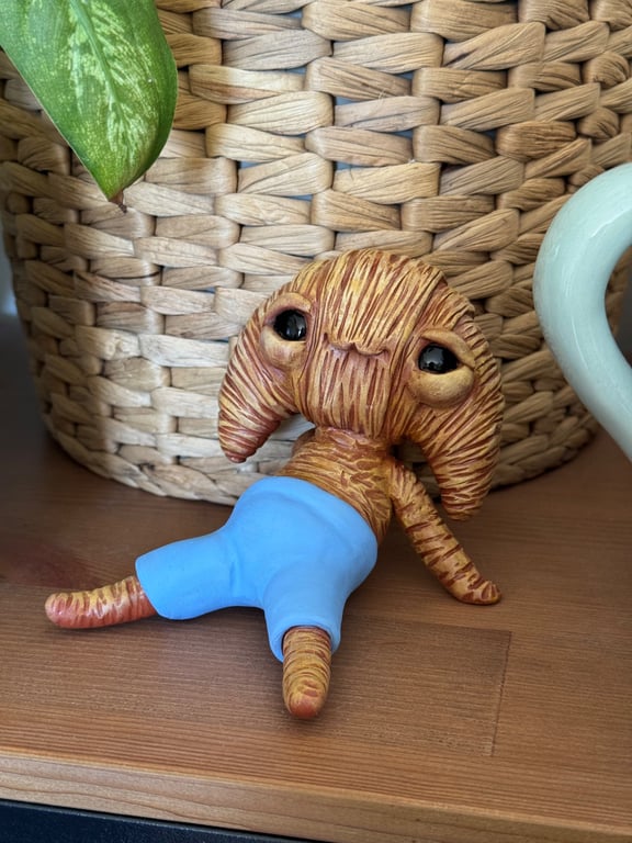 Croissant Pastry Man Figurine 