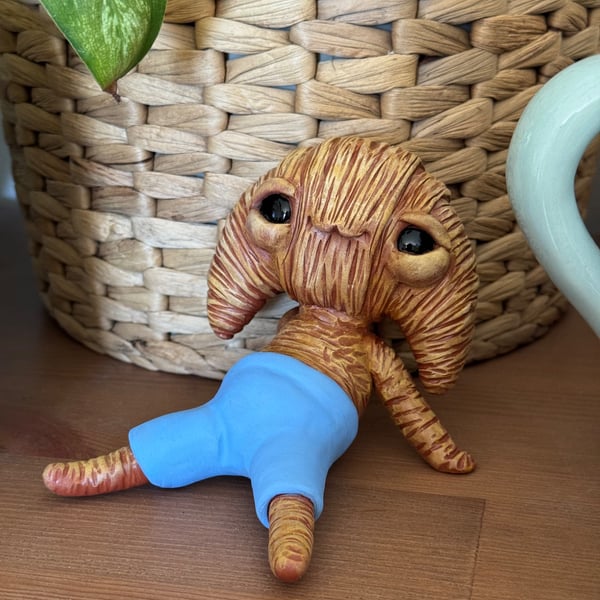 Croissant Pastry Man Figurine 