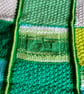 baby and toddler handmade knitted baby blanket in green colourway. - Image 5