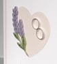 Wedding congratulations card - quilled, lavender, handmade, unique - Image 4