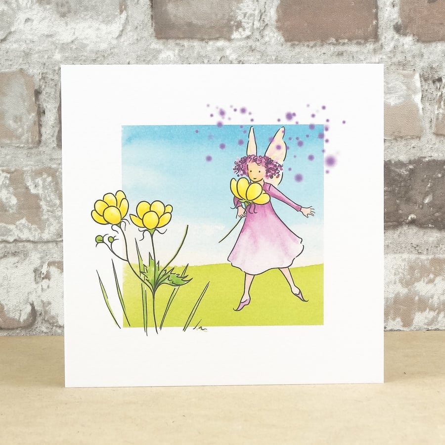 Blank Card Fairy Buttercup Card