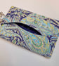 SOLD Key ring tissue holder for tissues or hankie in Liberty fabric - Image 2