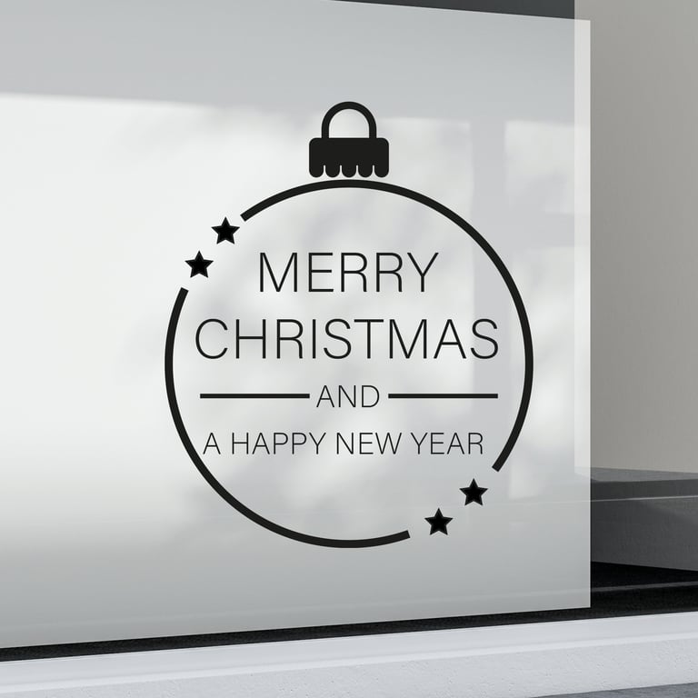 Christmas Shop Window Display Merry Christmas and Happy New Year Christmas Decor