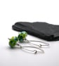 lampwork glass green and blue earrings - Image 3