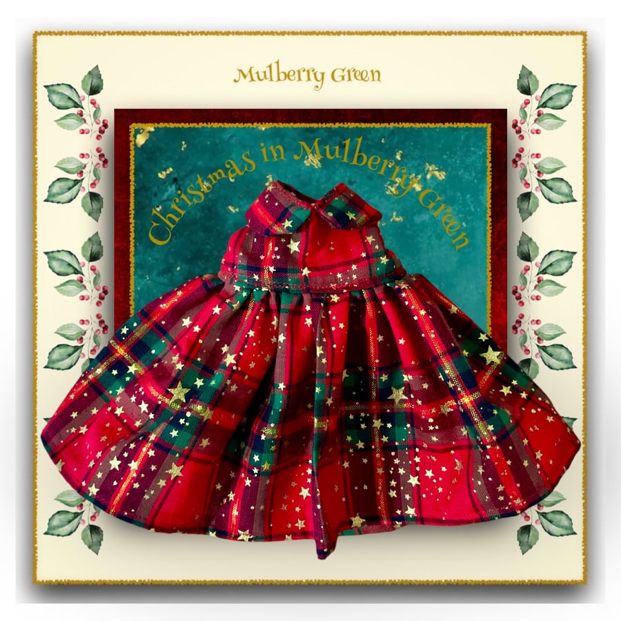 Tartan Stars Christmas Dress 