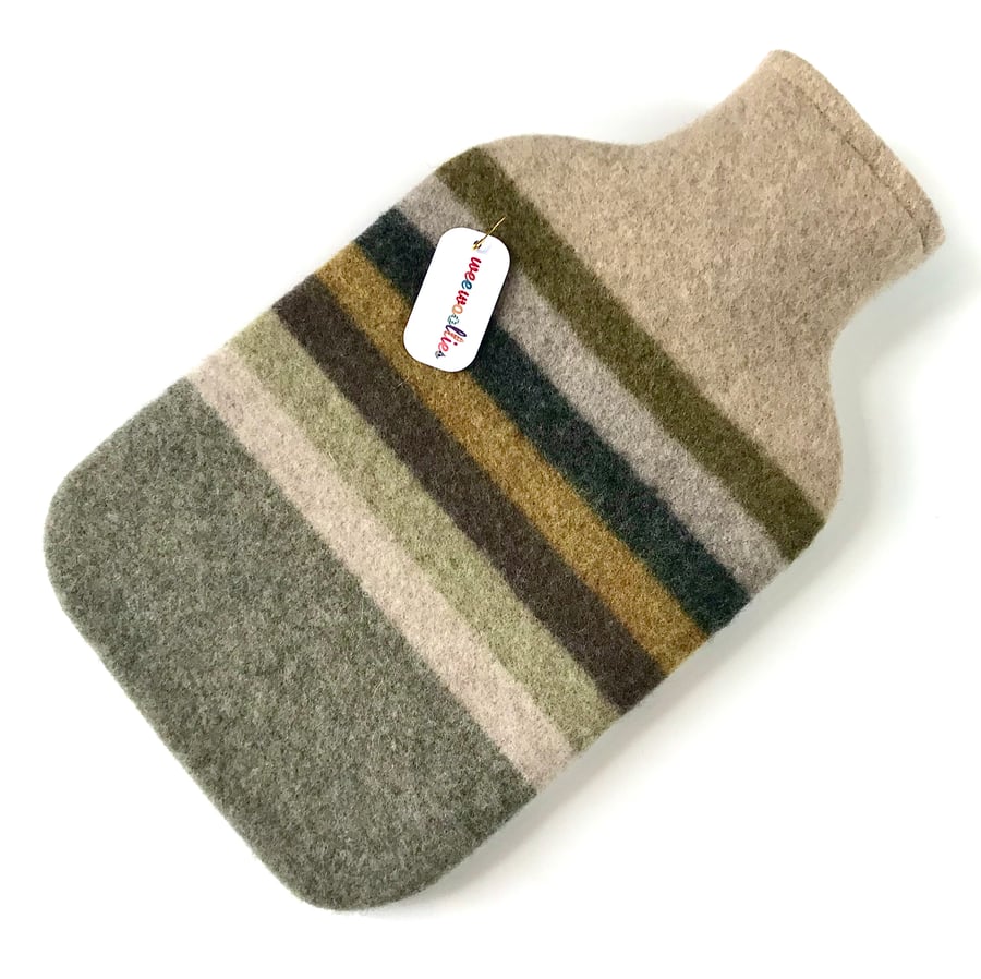 100 % Felted Merino Lambswool Hot water bottle 