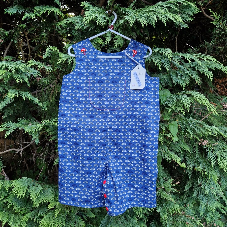 Age: 2yrs Dark Blue Car Rompers