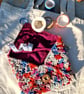 Cotton lined pouch for small items, Small crochet pouch, Friend Christmas gift  - Image 10