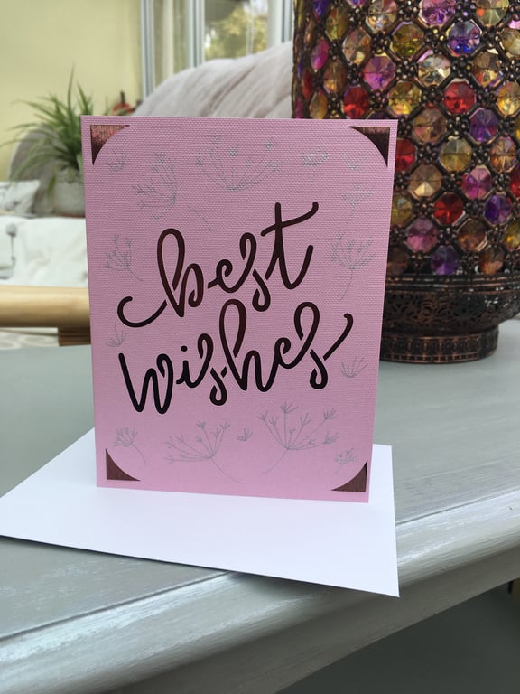 Best wishes dandelion clock card