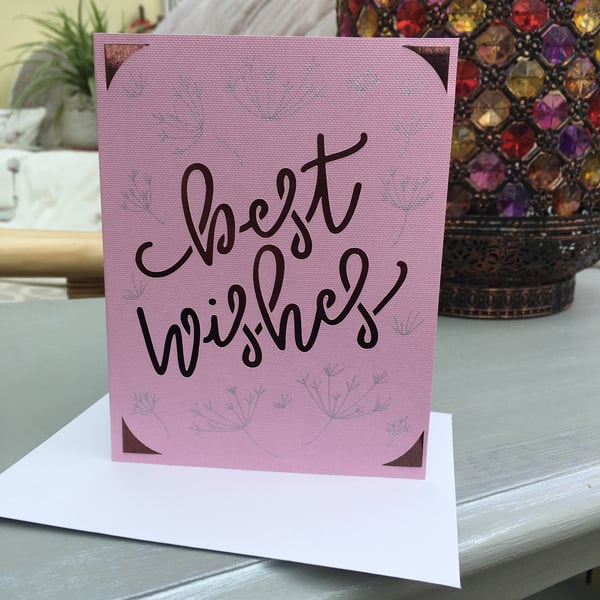 Best wishes dandelion clock card