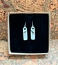 Handmade Ceramic Earrings One of a Kind Eco Friendly Gifts sterling silver  - Image 2