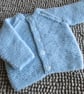 REDUCED 14" Baby Round Neck Garter Stitch Cardigan