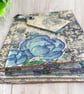 Vintage Botanical Journal. Blue Peony Ephemera Journal. Shabby Chic Memory Book - Image 7