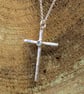 Recycled Sterling Silver Cross Topaz pendant: Stone