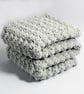 New Baby Gift Grey Baby Blanket, Handmade Crochet Gift, Extra Thick Blanket  - Image 1