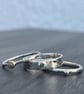 Aquamarine Stack Ring, aquamarine ring, silver stack ring, mixed metals, stack - Image 6