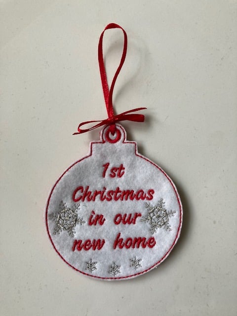 917  Ist Christmas in our new home Christmas tree hanger