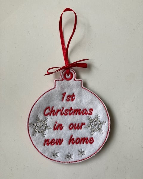 917  Ist Christmas in our new home Christmas tree hanger
