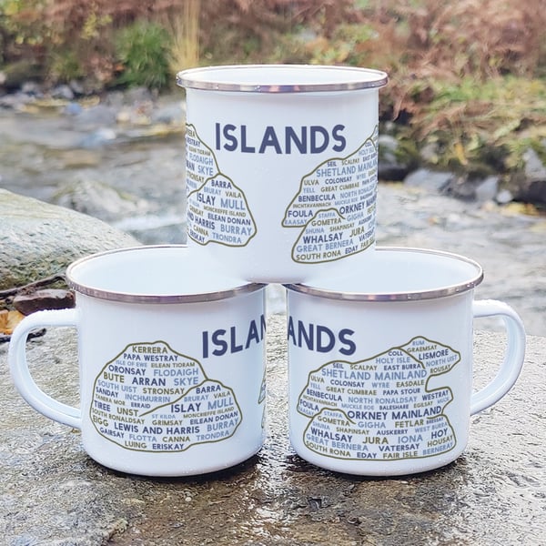 Scottish Islands enamel mug - Seconds Sunday