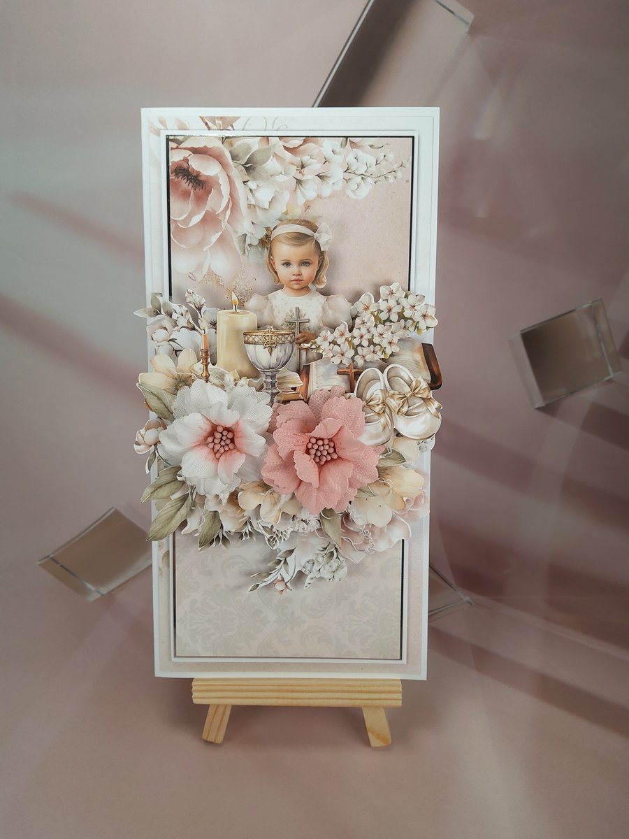 Habdnade Christening Card (O)